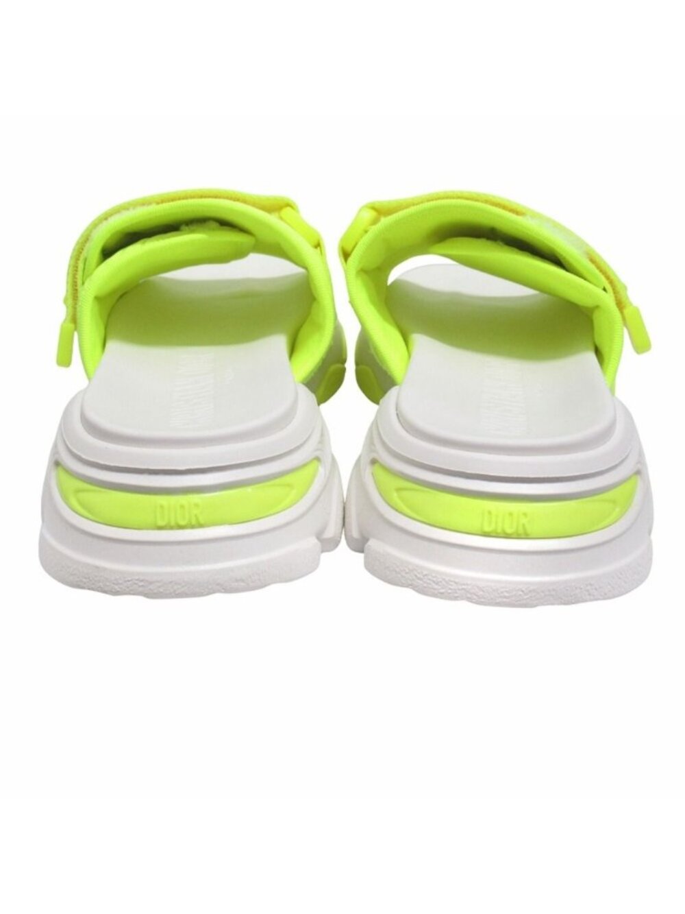 Dior D Wonder Slide Sandals Logo Belt Platform Shoes 38 Yellow - Picture 5 of 8